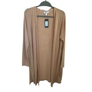MessBebe Women's Camel Open Front  Cardigan Sweater - XL -NWT